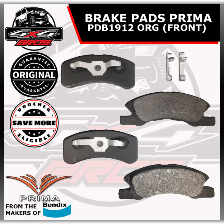 BRAKE PADS PRIMA PDB1912 ORG (FRONT) For MIRAGE, MIRAGE G4 (20132021