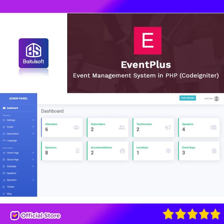 SOURCE CODE APLIKASI EVENTPLUS - EVENT MANAGEMENT SYSTEM IN PHP ...