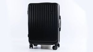 ABC MAISON 20/24 inch Front Open Luggage Travel Bag with Cup Holder Luggage Suitcase USB Luggage
