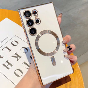 🔥ตาข่ายกันฝุ่นในตัว🔥กรณีแม่เหล็ก case เคส samsung  s24 s23 s22 s21 s20 note10 note20 plus fe ultra S24FE S23FE S22FE S21FE S20 +