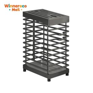 Stainless Steel Rack Wall-mounted Kitchen Stand with Slots Cutlery Display Organizer for Kitchen Countertop