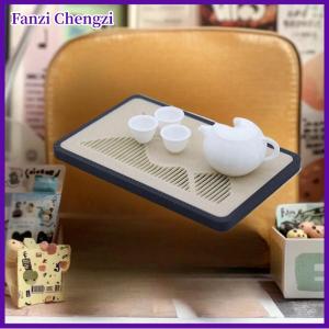 Fanzi 1 12 Dollhouse Mini ấm trà teacup cống khay thiết lập mô hình Dollhouse Micro cảnh trang trí phụ kiện giả vờ chơi đồ chơi