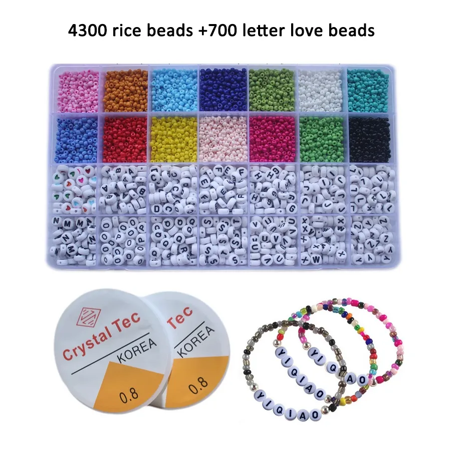 Acrylic letter store beads