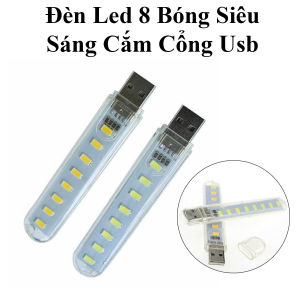 Đèn Led 8 Bóng Siêu Sáng Cắm Cổng Usb Tiện Dụng