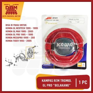 Kampas Rem Tromol GL Pro (KAWA) Sepatu Rim Roda Belakang Honda Neotech Max Megapro Hiu KEH Tiger