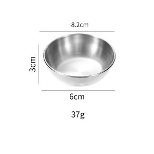 VK Sauce Dish Appetizer Serving Tray Stainless Steel Sauce Dishes Spice Plates Small Dish Dip Bowl