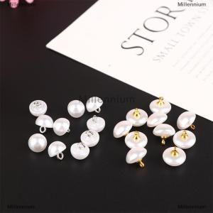 [COD] Millennium 10Pcs 10mm 12mm Mushroom Faux Plastic Shirt Semicircle Buttons Shank Button For Clothing Decorative Mini Sewing DIY