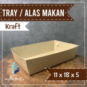 ( 50 Lembar ) Paper Tray Dine In Kraft Size L (11x18x5) - Piring Nampan Kertas - Alas Tempat Makan/Nampan Penyaji MaKan/Wadah Makan /Alat Penyajian Makan Terlaris Di Lazada