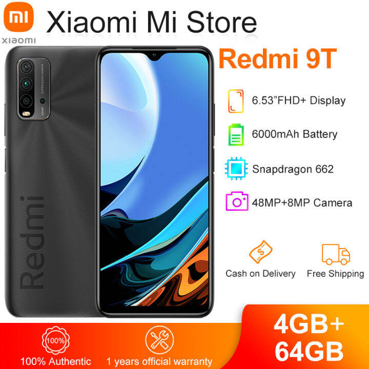 Global Version Xiaomi Redmi 9T Smartphone 4GB 64GB Snapdragon 662 48MP Rear  Camera 6000mAh Battery 6.53”FHD+ Display cellphone | Lazada PH