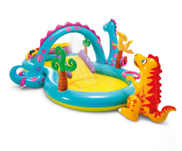 INTEX 57135 Dinosaur Bazi Water Jet Slide Inflatable Pool Paddling