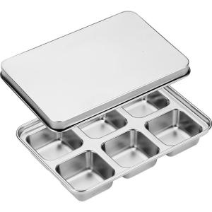 Large Ice Cubes Tray 304 Stainless Steels Freezer Safe Ice Mold with Lid Ideal For Beverages Cocktails And