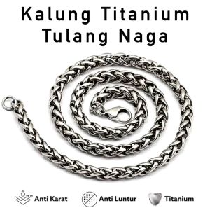 KALUNG PRIA TITANIUM STAINLESS STEEL MODEL SISIK NAGA