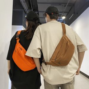 Crossbody Bag Men Canvas Shoulder Bag Short Travel Bag Messenger Bag Chest Bag College Style