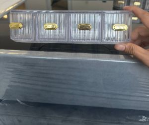 Rak Crystal Rak Meja Serbaguna 4 Laci Susun Wadah Penyimpanan Barang Make Up Rak Kosmetik Tempat Karet Laci Perhiasan Rak Susun 4 Laci Transparant Rak Penyimpanan Alat Tulis Alat Kantor Rak Antik Dan Mewah Kotak Anting