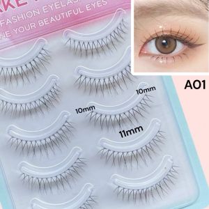 ขนตาปลอม Makemyeye ขนตาปลอมธรรมชาติ a01 ขนตา ขนมิงค์ แบบธรรมชาติ 5 คู่ Eyelashes