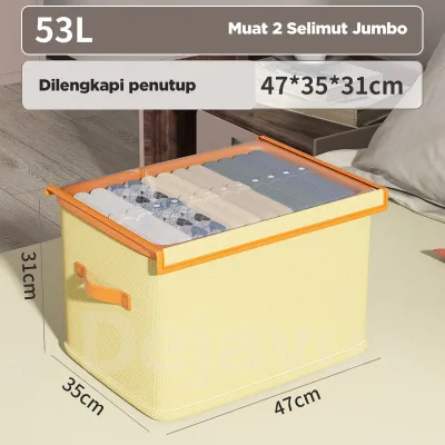 Dejavu Storage Box Pakaian Kotak Penyimpan Baju Lipat Praktis Hemat Ruang Kotak Keranjang Multifungsi HSB308