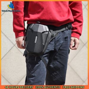 Vktech Mens Expandable Crossbody Bag - Drop Leg Side Bag for Motorcycle Riding and Outdoor Activities Stylish in Brown