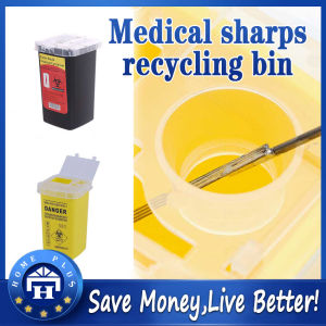 【Local delivery】 1L Capacity Waste Box Piercing Needles Disposal Sharps Medicinal Container Needles Bin Biohazard Collect Wast Clinical Waste Container