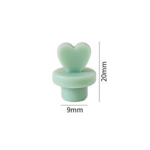 INEXTIN Love Bottle Dust Plug Silicone Reusable Glass Straw Hole Silicone Stopper Cute Splash Proof Silicone Straw Plug Water Glass Bottle