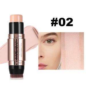 BAIXL Double Head Cream Contour Stick Smudge-Proof Long-Lasting Base Makeup Portable Effortless Double Head Facial Concealer Freckles