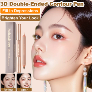 Dual Ended Contour Pen 3D Face Shaping Highlighter and Nose Shadow Stick Natural Finishing Pencil