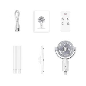 Remote Controlled Oscillating Floor Fan 5 Adjustable Speeds Timer 180 Degree Rotation Desk Fan for Dorm Bedroom Use