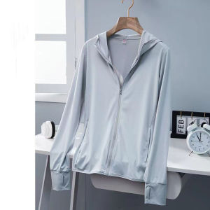 UPF50+Outdoor Ice Silk Sunscreen Coat Summer Thin Anti UV Fishing Sunscreen Coat for Men