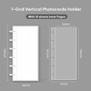 AODDO Lá rời Hộp đựng ảnh Dọc Lỗ Nấm Chất kết dính Bộ sưu tập thẻ thần tượng Chất lượng cao Trong suốt Album ảnh