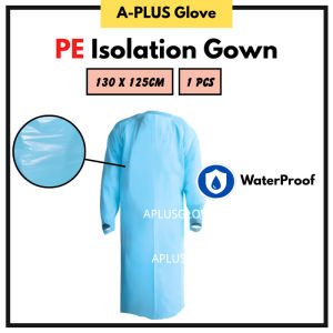 PPE Isolation Gown (1 PCS) SMS Surgical Baju PPE Suit Non Woven PE/PP 1Pc Waterproof & Breathable Chemistry防护服 隔离衣