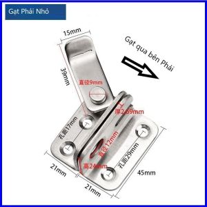 Chốt khóa cửa inox 304 FULL ỐC VÍT then cửa bằng thép không gỉ K01 chắc chắn và bền bỉ - BEAU4-chốt-Ổ Khóa Cửa-chốt