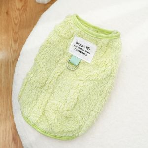 FOUNDTWO Warm Dog Velvet Vest Soft Cozy Jacquard Thicken Pet Pullovers Simple Windproof Dog Fleece Jacket Autumn Winter
