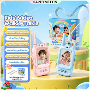 Kiumo 2 pek walkie talkie kids ideo 400m untuk kanak-kanak pegang tangan video dengan skrin untuk perm
