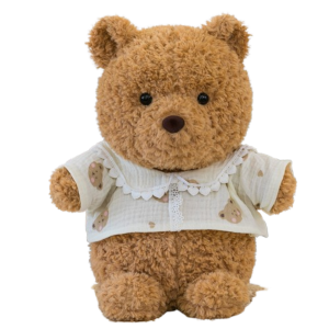 CGGUE นั่ง ตุ๊กตาหมีสัตว์ ใส่เสื้อเชิ้ต คอลเลกชัน ตุ๊กตากระต่ายน้อย ตุ๊กตาเพื่อนเด็ก การ์ตูน ตุ๊กตาสัตว์ วันเกิดเด็กคริสต์มาส