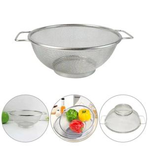 Stainless Steel Fine Mesh Metal Mesh Strainer with Handle Fine Mesh Funnel Rice Washing Basket
