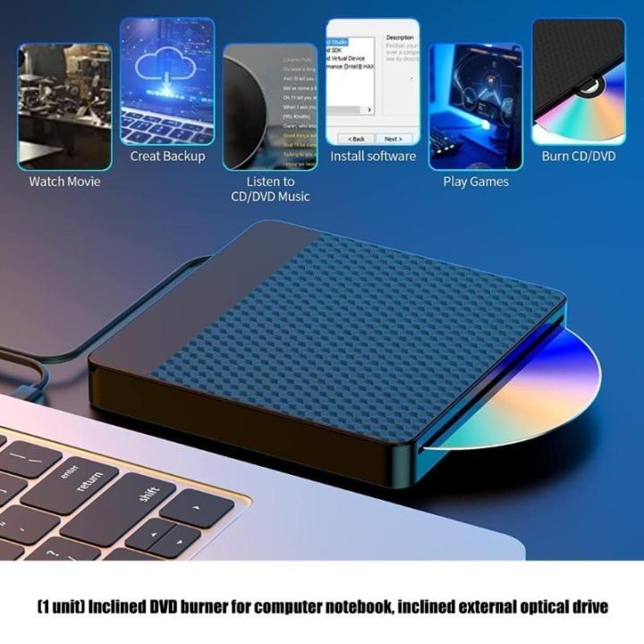 External CDs/DVDs Drive, USB3.0 Type C Slot-in CDs DVDs Burners Player ...