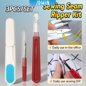 JDWin 3Pcs/set Sewing Seam Ripper Kit Sewing Craft Stitch Thread Unpicker &Seam Ripper&Thread Scissor
