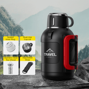 PYA94 316 Stainless Steel Thermal Water Bottle Large Capacity Leak-proof Insulated Mug Durable Tea Infuser Insulated Water Bottle for Outdoor