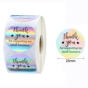 Nicedays🍒500 PCS / 1 ROLL Stiker Craft/ STICKER Tulisan Thank You For Your Order/ Stiker Craft