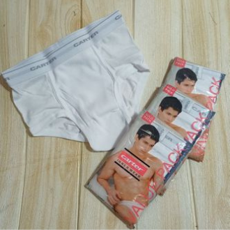 Carter brief ( 3 pcs. ) original white for men adult SIZE: 28, 30, 32, 34,  36, 38, 40