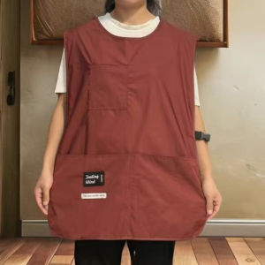 Keranixy Vest Apron Kitchen Apron WaterProof Stain-Resistant Fashion Workwear Apron Coffee Shop Work Apron