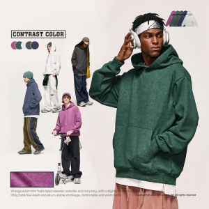 INFLATION brand Wasteland Wax Dyed Hoodie 2024 Autumn/Winter New Fashion Brand Street Personality boy Loose Top for Men