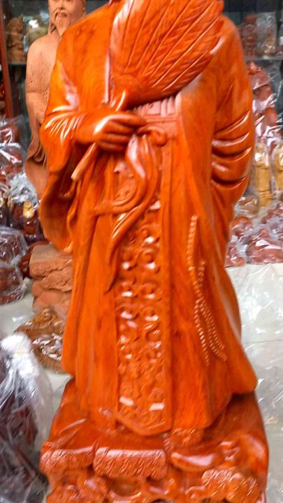 Tượng khổng minh( gia cát lượng ) bằng gỗ hương