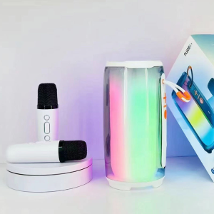 Pulse 7wirelessBluetoothspeaker na may 2 UHF microphones LEDnight light na may sound effectsat 3D stereo magnification
