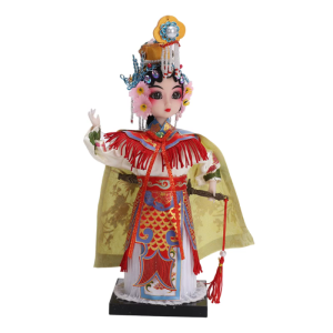 Traditional Chinese Dolls Statue with Detailed Face Peking Operas Figurine for Home Tabletop and Book Shelf Decors Gift