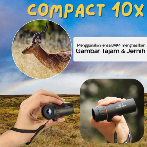 KING Teropong Monocular Hp Smartphone Teleskop Lensa  Jarak Jauh 10X BAK4