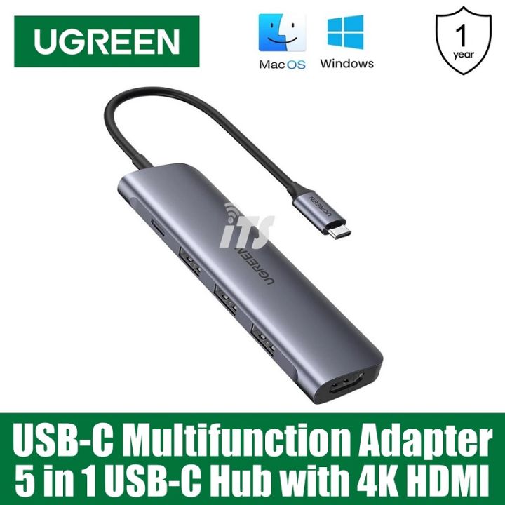 UGREEN USB-C Multifunction Adapter 5 in 1 USB-C Hub with 4K HDMI (50209 ...