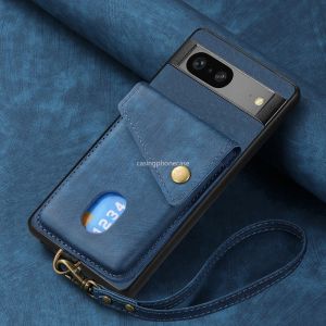เคสสำหรับ Google โทรศัพท์พิกเซล7 7A 8 Pro Pixel7A Pixel7Pro Pixel8Pro 2023เคสช่องเสียบบัตรกระเป๋าสตางค์ฝาหลังหนังหรูหราวินเทจป้องกันการตกเลนส์กันกระแทกป้องกันหน้าจอ