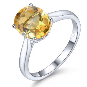 Lohaspie Đồ Trang Sức Chính Hãng 3.3 Carats Rắn Sterling Bạc 925 Nhẫn Ban Đầu xanh tự nhiên fluorite Peridot Citrine Nhẫn 925 Vòng Tròn Bạc Phụ Nữ Gốc Engagement Ring Cho Phụ Nữ