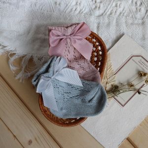 MD-P381 Kaos Kaki Panjang Bayi Anak Breathable Pita / Kaus Kaki Pendek Renda Pita Bayi Balita Perempuan Ala Korea Fashion Anak