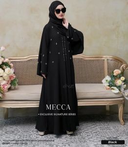 Mecca Signature Dress Ceruty Mix Payet Size XL Dress Kondangan Wanita Terbaru 2025 Fashionable COD